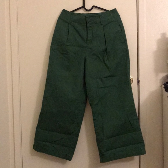 Uniqlo green wide leg pant - Picture 1 of 3